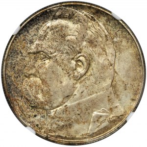 Piłsudski, 10 złotych 1936 - NGC MS63