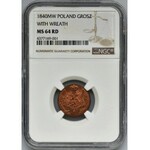 1 groschen Warsaw 1840 MW - NGC MS64 RD - UNLISTED