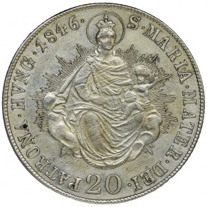Austria, Ferdinand V, 20 Kreuzer Kremnitz 1846 B