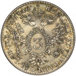 Austria, Ferdinand V, 3 Kreuzer Wien 1846 A