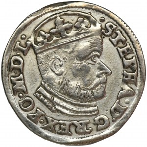 Stephen Bathory, 3 Groschen Olkusz 1586 - NH PO
