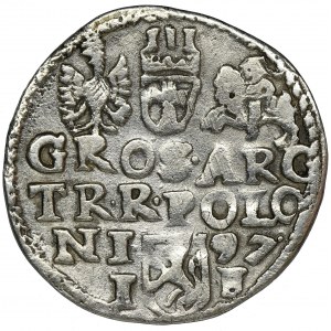 Zygmunt III Waza, Trojak Lublin 1597 - RZADSZY