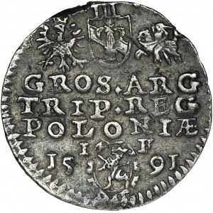 Sigismund III Vasa, 3 Groschen Olkusz 1591