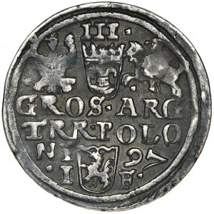 Zygmunt III Waza, Trojak Olkusz 1597 - SIG II - RZADSZY