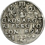 Sigismund III Vasa, 3 Groschen Olkusz 1594 - VERY RARE