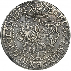 Sigismund III Vasa, 6 Groschen Marienburg 1596 - VERY RARE