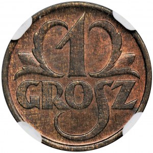 1 grosz 1933 - NGC MS64 RB