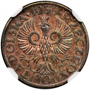 1 grosz 1933 - NGC MS64 RB