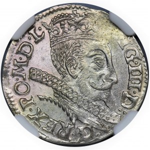 Sigismund III Vasa, 3 Groschen Bromberg 1597 - NGC MS63