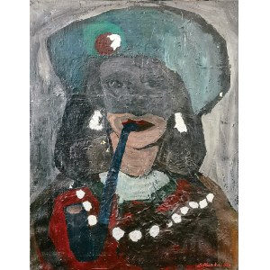 Lech KUNKA (1920-1978), Portret - praca dwustronna, 1953