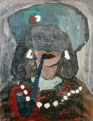 Lech KUNKA (1920-1978), Portret - praca dwustronna, 1953