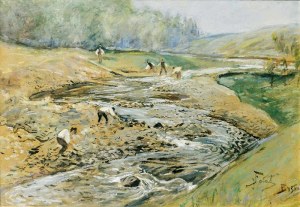 Julian FAŁAT (1853-1929), Nad rzeką w Bystrej