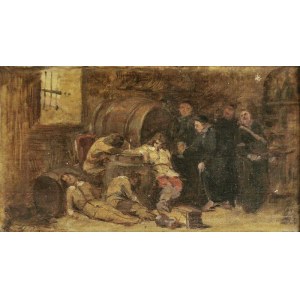 Kazimierz POCHWALSKI (1855-1940), Po nadmiernej degustacji wina, lata 90. XIX w.
