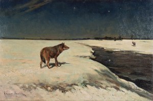 Alfred WIERUSZ-KOWALSKI (1849-1915), Wilki zimą