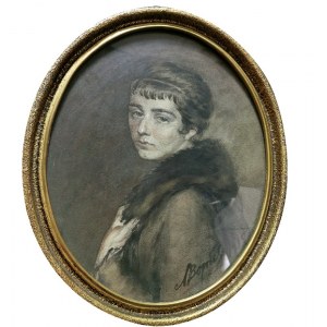 L. VOROBIEF, XIX / XX w., Portret młodej kobiety, 1918