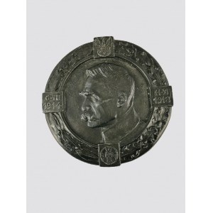 Plakieta - medalion, z portretem Józefa Piłsudskiego