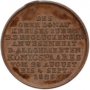 Deutschland, Bayern, Ludwig I Wittelsbach, Medaille - Anwesenheit Königspaares 1829