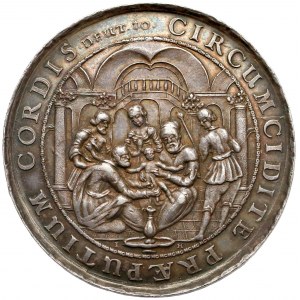 Medal obrzezanie i chrzest Jezusa (~1640 r.) RESIPISCITE... (Höhn)