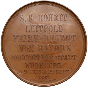 Deutschland, Bayern, Luitpold Wittelsbach - Aufenthalt in Nürnberg 1886 (Lauer)