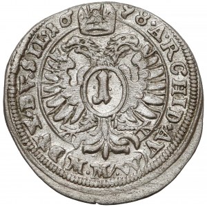 Śląsk, Leopold I, 1 krajcar 1698 MMW, Wrocław