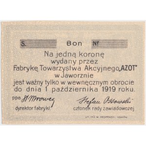 Jaworzno, Tow. Akcyjne AZOT, 1 korona 1919