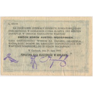 Gorlice, Powiatowa Kasa Oszczędności, 2 korony 1920