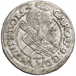 Śląsk, Karol II, 3 krajcary 1615 HT, Oleśnica