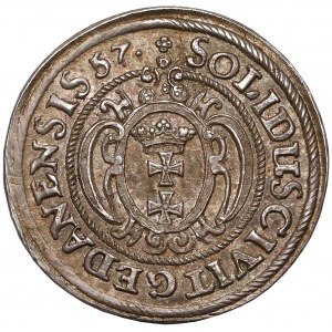 Jan II Kazimierz, Szeląg Gdańsk 1657 - odbitka z oryginalnych stempli (R5)