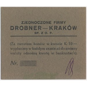 Kraków, Zjednoczone Firmy Drobner, 1 korona (1919)