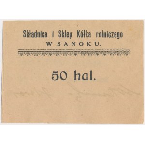 Sanok, Składnica i Sklep Kółka rolniczego, 50 halerzy (1919)