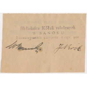 Sanok, Składnica i Sklep Kółka rolniczego, 1 marka (1920)