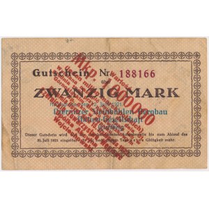 Hoymgrube (Rybnik Niewiadom), 20 mk PRZEDRUK na 1 mln mkp 1921/23