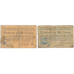 Groß Dombrowka (Dąbrówka Wielka), 25 i 50 pfennige 1917 (2szt)