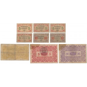 Częstochowa, 5 kopiejek - 10 rubli 1916 (9szt)