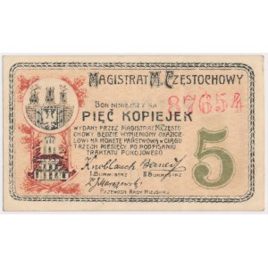 Częstochowa, 5 kopiejek 1916