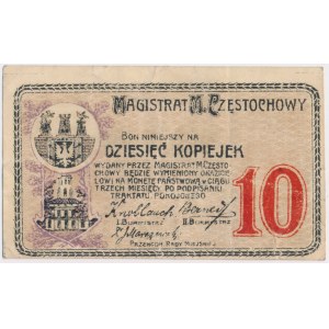 Częstochowa, 10 kopiejek 1916 - blankiet