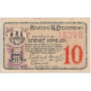 Częstochowa, 10 kopiejek 1916 - 5 cyfr