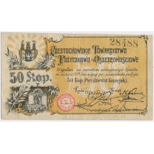 Częstochowa, Tow. Poż.-Oszczędnościowe, 50 kopiejek 1914