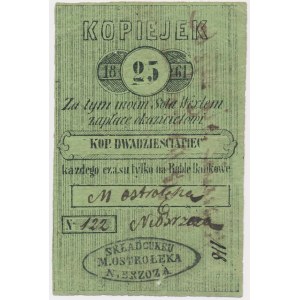 Ostrołęka, Skład cukru, N. Brzoza, 25 kopiejek 1861