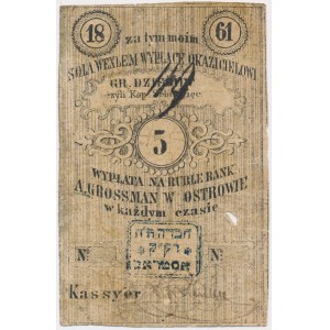 Ostrów, A. Grossman, 5 kopiejek = 10 groszy 1861