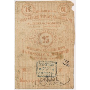 Ostrów, A. Grossman, 25 kopiejek = 1 złoty 20 groszy 1861