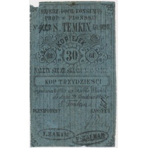 Płońsk, Dzierżawca Dochodów Konsumpcji S. Temkin, 30 kopiejek 1861