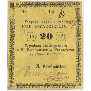 Przasnysz, N. Perelmutter, 20 kopiejek 1862