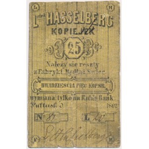 Pułtusk, Fabryka mydła i świec, Ludwik Hasselberg, 25 kopiejek 1862