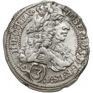 Austria, Józef I, 3 krajcary 1708, Graz