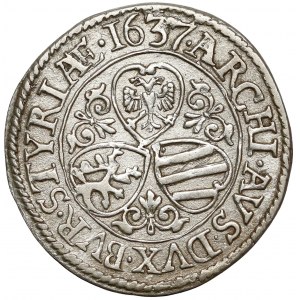 Austria, Ferdynand III, 3 krajcary 1637, Graz