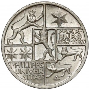 Republika Weimarska, 3 marki 1927 A - Marburg