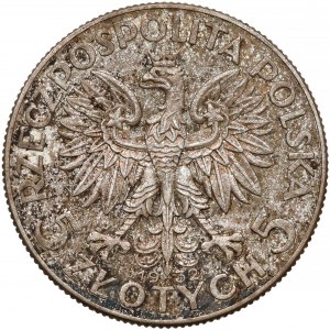 Głowa Kobiety 5 złotych 1932 ze znakiem, Warszawa - rzadkie