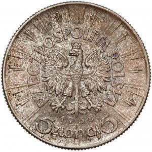 Piłsudski 5 złotych 1938 - rzadki