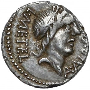 Republika, C. Mall, A. Albinus S.f, L. Metel (90 p.n.e.) Denar